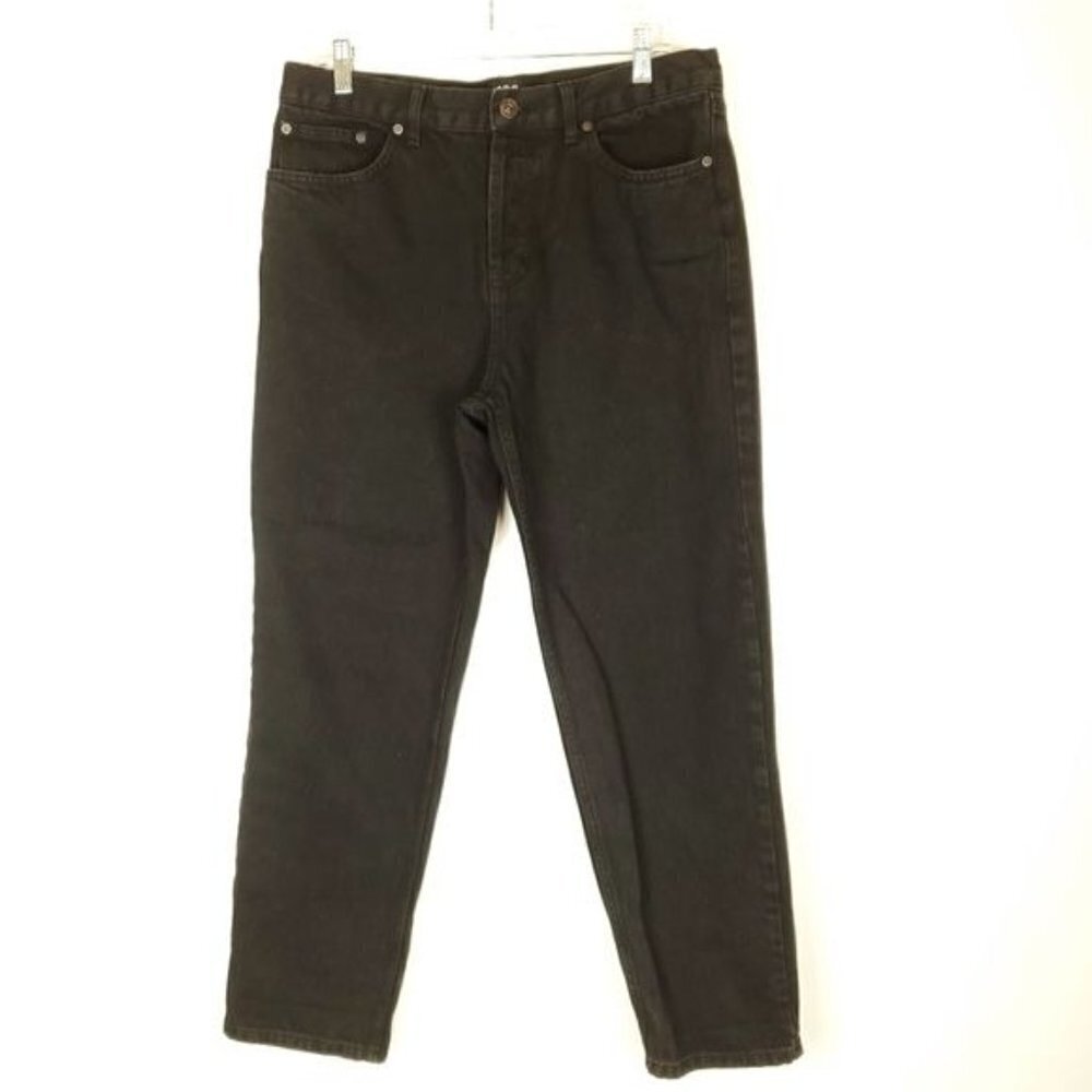 BDG 34x28 Dad Jeans Black Button fly 100% cotton‎ denim High Rise Tapered Leg